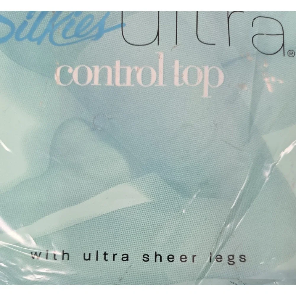 Silkies Ultra Sheer Control Top Pantyhose L Off White Ivory 2003 Old Stock NEW